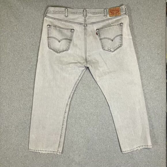 Levi's 501 Men's Size 42x30 Gray Straight Leg Jeans Relaxed - Picture 16 of 16